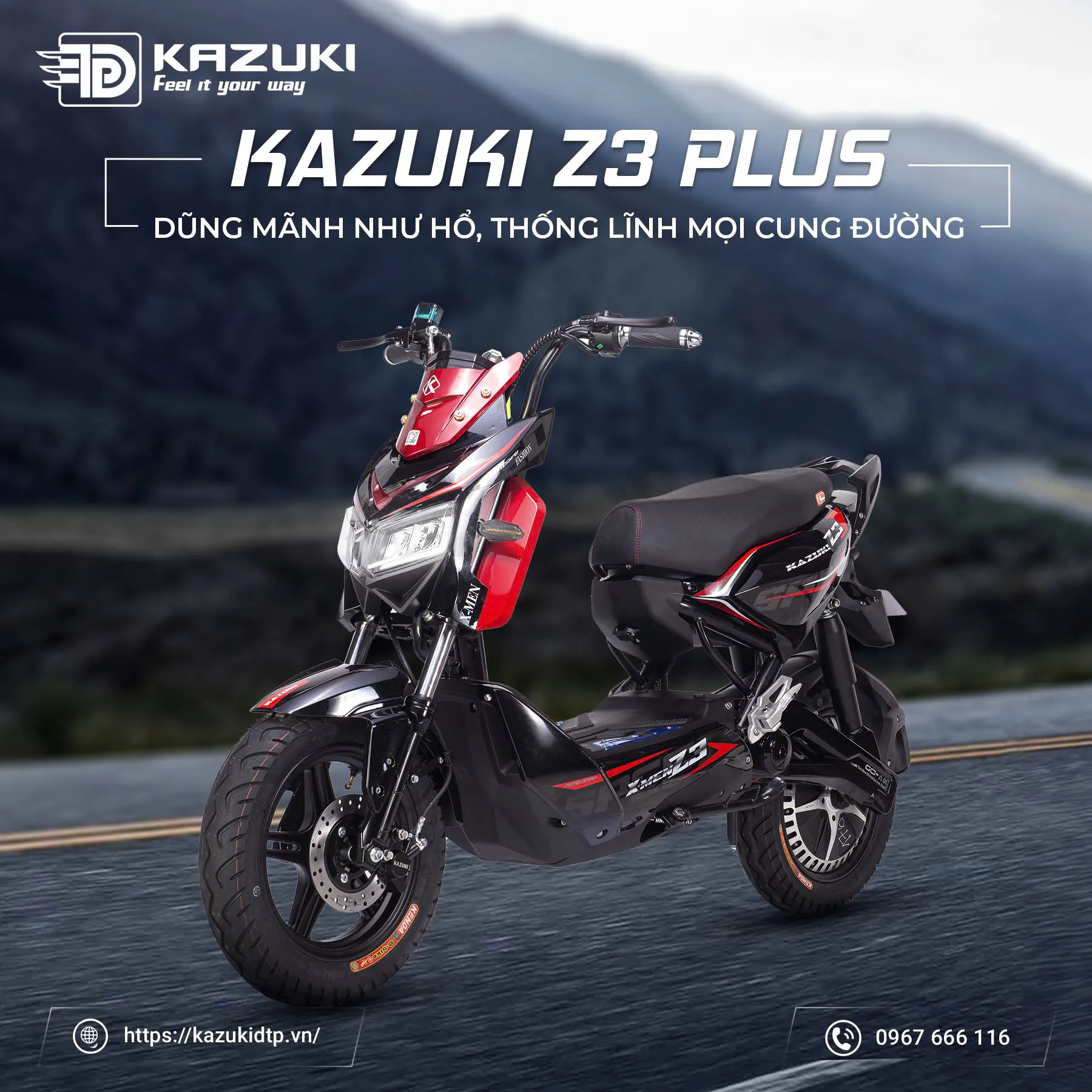 Xe máy điện Kazuki DTP đi được bao nhiêu km 