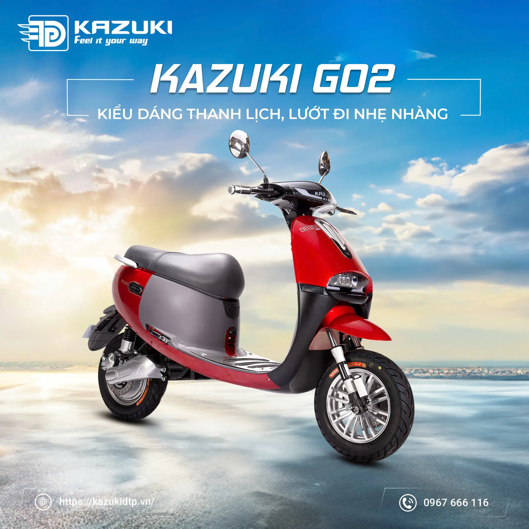 Xe máy điện Kazuki DTP đi được bao nhiêu km 